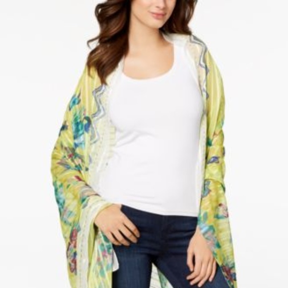 INC Hummingbird Floral Cover-up - Picture 1 of 5